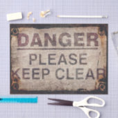 Mousseline Danger Meubles Découpage ou papier de tissus (Artisanat)