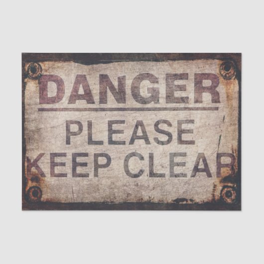 Mousseline Danger Meubles Découpage ou papier de tissus (Recto)