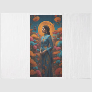 Mousseline Dans le champ de flore papier découpage tissue