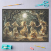 Mousseline Danser La Déesse Sous Pleine lune Tissu Papier (Artisanat)