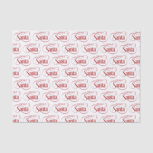 Mousseline De Santa Claus Noël Fête Tissu Papier