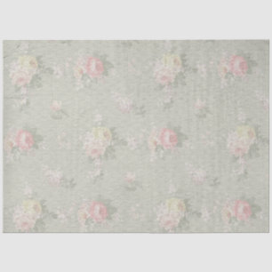 Mousseline Découpage floral à pivoine vintage Tissu Papier