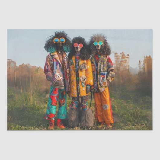 Mousseline Découpage Papier de papier de tissus Whimsical Hip (Recto)