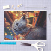 Mousseline Découpage Wolfhound irlandais au papier de tissu à (Artisanat)