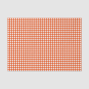 Mousseline Des points blancs sur un papier tissus orange vif