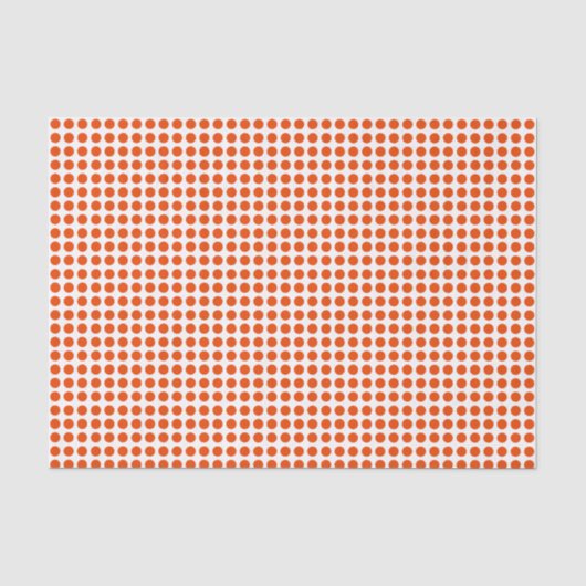 Mousseline Des points orange vifs sur du papier blanc (Recto)