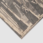 Mousseline Dessin architectural papier décolpage Rome antique (Détail)