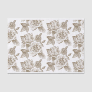 Mousseline Dessin rose papier de tissus à Sepia