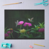 Mousseline Deux Humminbirds, papier de tissus (Artisanat)