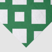 Mousseline Diamants blancs sur papier de tissus verts (Détail)