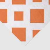 Mousseline Diamants orange sur papier de tissus blancs (Détail)