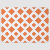 Mousseline Diamants orange sur papier de tissus blancs (Recto)