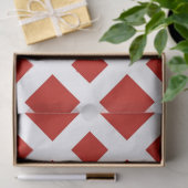 Mousseline Diamants rouges sur papier de tissus blancs (Cadeau)