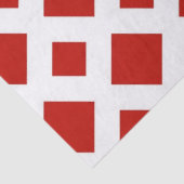 Mousseline Diamants rouges sur papier de tissus blancs (Détail)