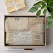 Mousseline Document antique Ephemera papier tissu (Cadeau)