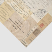 Mousseline Document antique Ephemera papier tissu (Détail)