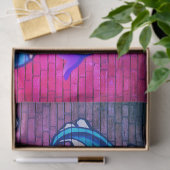 Mousseline Document de papier sur Graffiti City Wall (Cadeau)