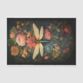 Mousseline Dragonfly in Florals 1 papier découpage (Recto)