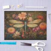 Mousseline Dragonfly in Florals 7 Papier de découpage (Artisanat)