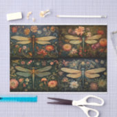 Mousseline Dragonfly in Florals Collage 1 papier décolpage (Artisanat)