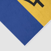 Mousseline Drapeau de la Barbade papier de tissus (Détail)