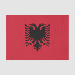 Mousseline Drapeau de l'Albanie Papier de tissus