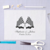 Mousseline Drapeau des voitures de course - papier de tissus (Artisanat)