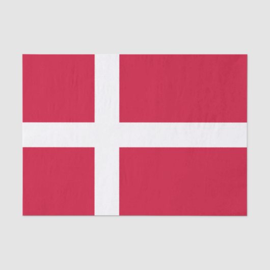 Mousseline Drapeau du Danemark Papier Tissu (Recto)