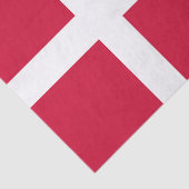 Mousseline Drapeau du Danemark Papier Tissu (Détail)