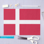 Mousseline Drapeau du Danemark Papier Tissu (Artisanat)