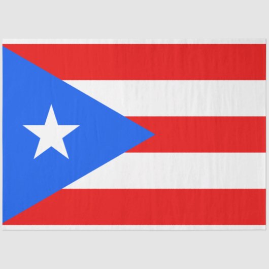 Mousseline Drapeau portoricain (Porto Rico) Papier de tissus (Recto)