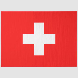 Mousseline Drapeau suisse (Suisse) Papier de tissus