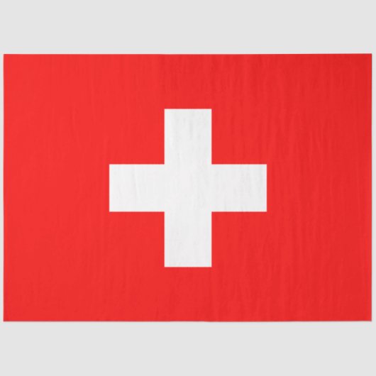 Mousseline Drapeau suisse (Suisse) Papier de tissus (Recto)