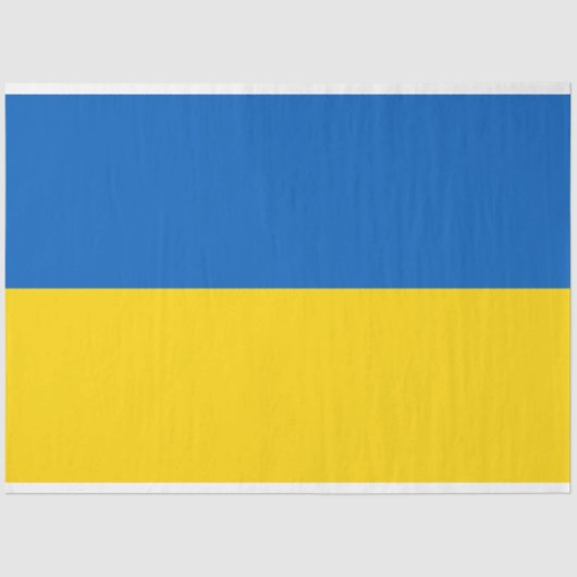 Mousseline Drapeau ukrainien (Ukraine) - Papier de tissus (Recto)