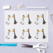 Mousseline Drôle Giraffe Mariage papier de tissus (Artisanat)