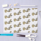 Mousseline Écureuil avec papier de fond de vin (Artisanat)