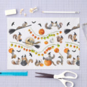 Mousseline Écureuils de sorcière Papier Tissu Halloween (Artisanat)