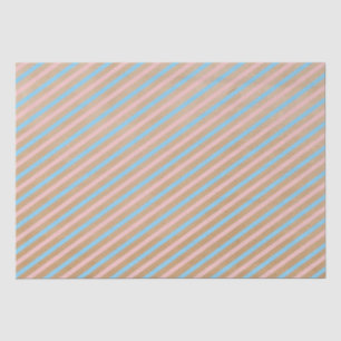 Mousseline Élégant moderne Bébé Bleu rose rayures Papier Kraf