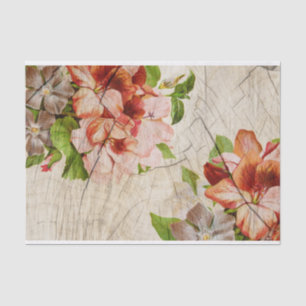 Mousseline Élégant papier de fond de découpage floral
