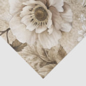 Mousseline Élégant papier de fond floral blanc (Détail)