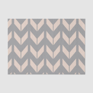 Mousseline Élégant papier de tissus rose et gris Chevron