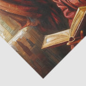 Mousseline Élégant Victorian Black Lady Lecture Tissu Papier (Détail)