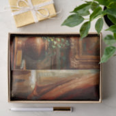 Mousseline Élégant Victorian Black Lady Lecture Tissu Papier (Cadeau)