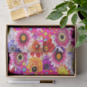 Mousseline Eléphant coloré en papier de tissus (Cadeau)