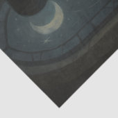 Mousseline Enchanter Sorcière Lune Gothique Découpage Papier (Détail)