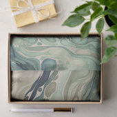 Mousseline Enky Wave 1 café Aqua papier de tissus (Cadeau)