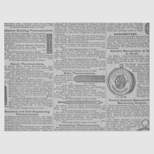 Mousseline Ephemera Antique Papier Series Design 21 (Recto)