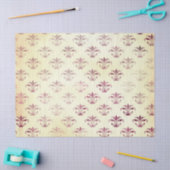 Mousseline Ephemera Bourgogne Papier série Design 2 (Artisanat)