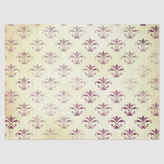 Mousseline Ephemera Bourgogne Papier série Design 2 (Recto)