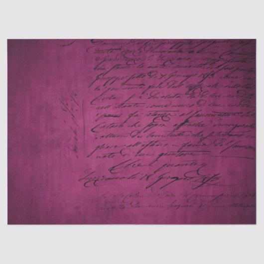 Mousseline Ephemera Bourgogne Papier série Design 6 (Recto)